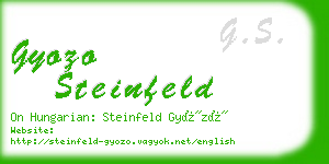 gyozo steinfeld business card